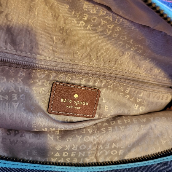 Kate spade ♠️ bag hand shoulder summer stripes rainbow - Picture 5 of 8